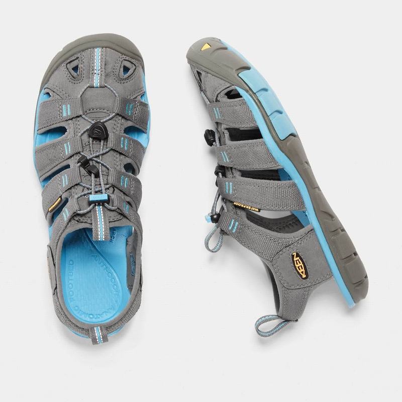 Keen Clearwater Cnx Womens Hiking Sandals Grey/Blue Discount (4167-MWJRE)